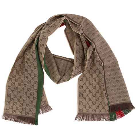 gucci sciarpa lana uomo|Sciarpa in lana GG in marrone e beige .